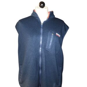 Chaps Men's Navy Vest with Zippered Pocket